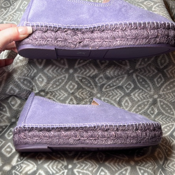 💙NWOT Emile Sindler 39 deep lavender platform leather espadrilles, made in Spain - Picture 6 of 8